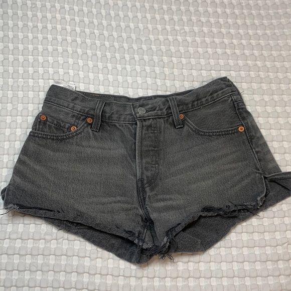 Levi’s 501 Button Fly Cutoff Grey Short Shorts Women size 25 - Picture 4 of 15